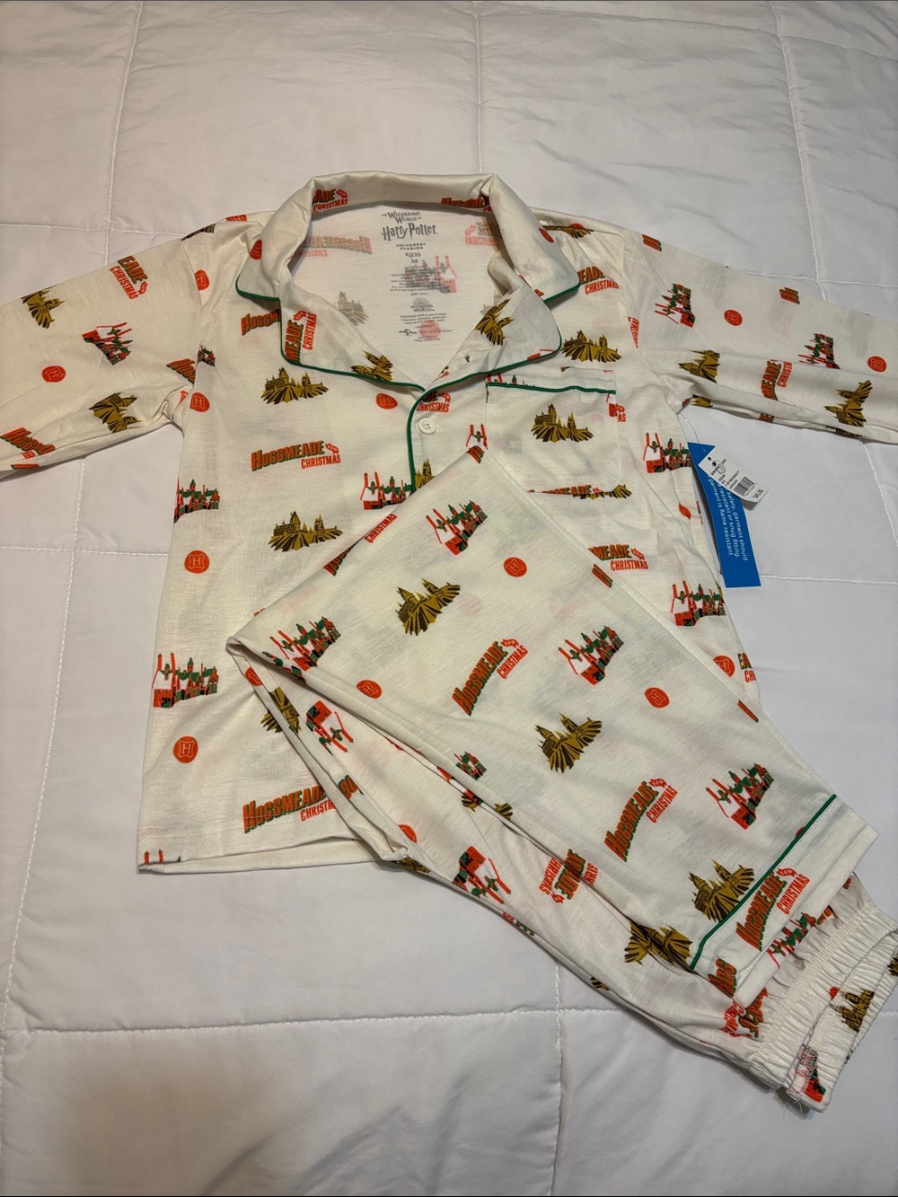 Harry Potter Cream Hogsmeade Kids Pajama Set